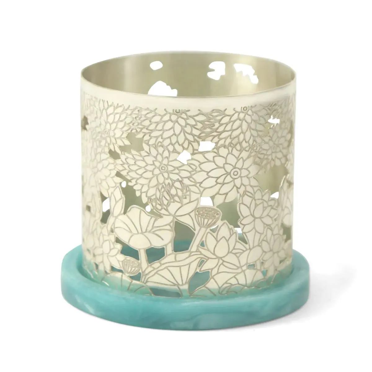 Etched Metal Tea Light — Handcrafted Export Product by NXTGENEXPORTS, Moradabad